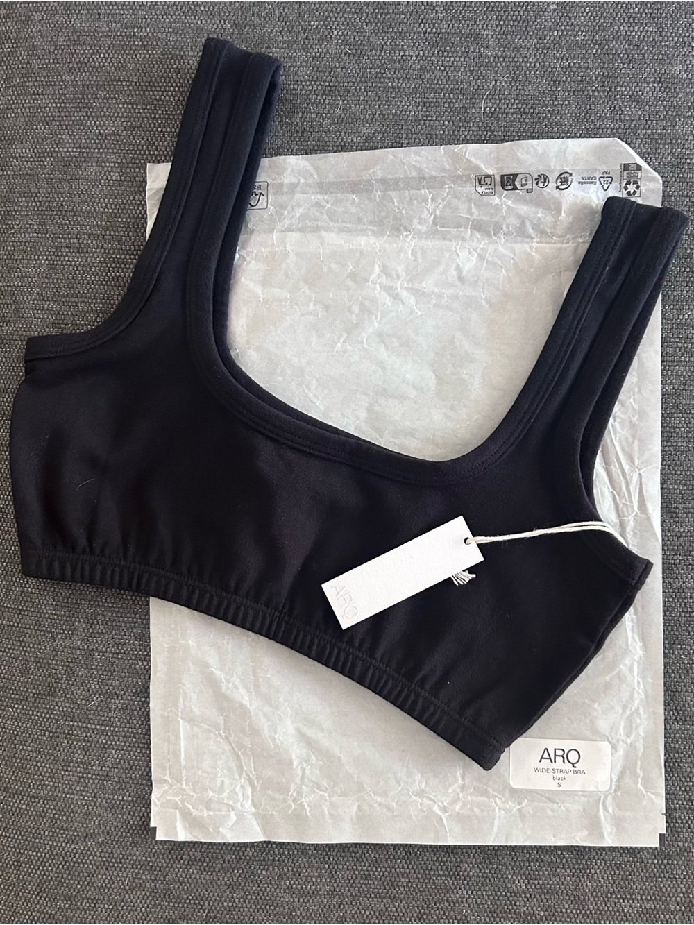 ARQ Black Wide Strap Bra